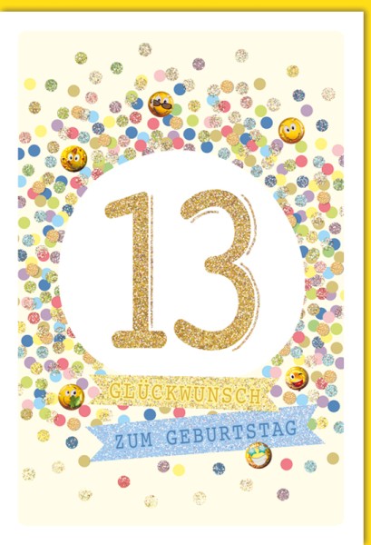 Zahlengeburtstag Kinder - 13er