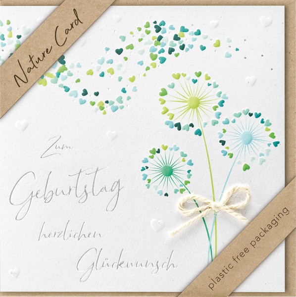 Geburtstag - Nature Card - Plastikfrei (Quadratisch)