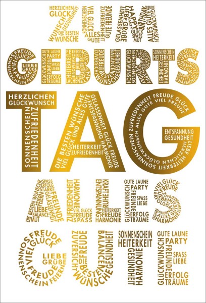 Geburtstag - Schrift