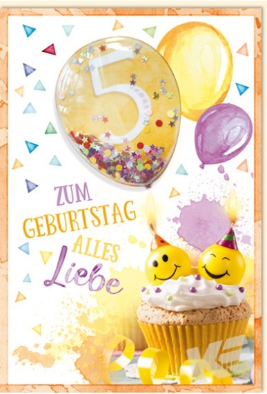 Zahlengeburtstag Kinder - 5er