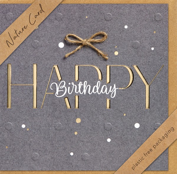 Geburtstag - Nature Card - Plastikfrei (Quadratisch)