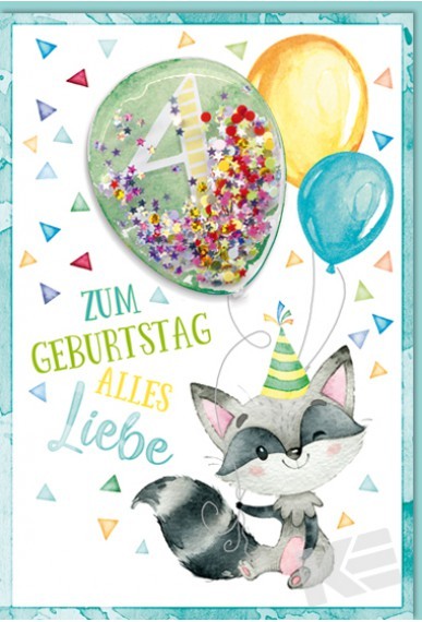 Zahlengeburtstag Kinder - 4er