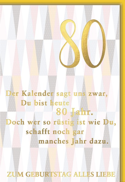 Zahlengeburtstag 80er