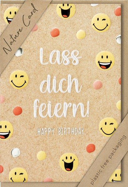 Geburtstag - Nature Card - Plastikfrei