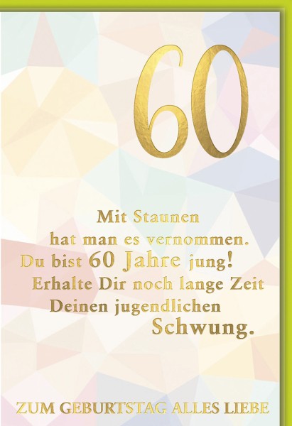 Zahlengeburtstag 60er