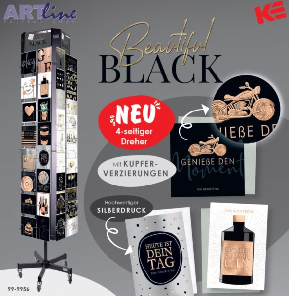 Neuheit-Aktion: Ständerkonzept Beautiful Black-Gold-Rosé