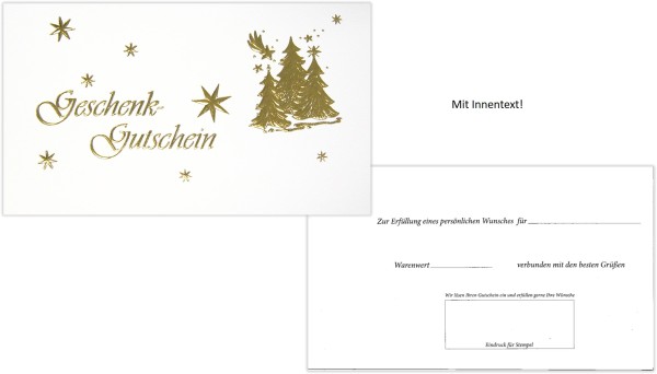 Weihnachten - Gutschein mit Innentext