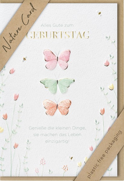 Geburtstag - Nature Card - Plastikfrei