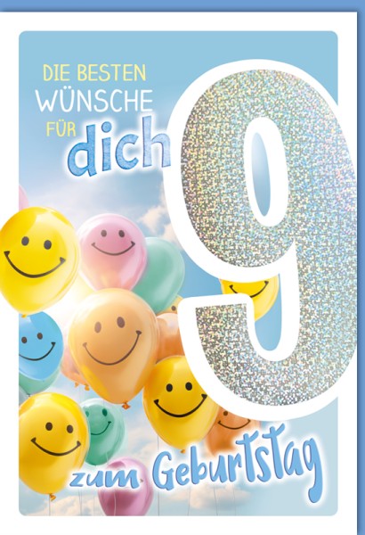 Zahlengeburtstag Kinder - 9er